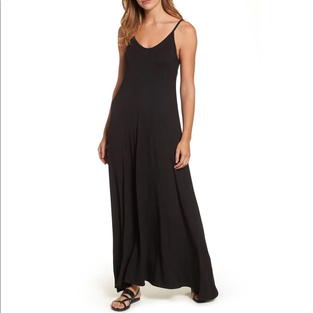 NWT Loveappella Black Sleeveless Maxi Dress Petite
